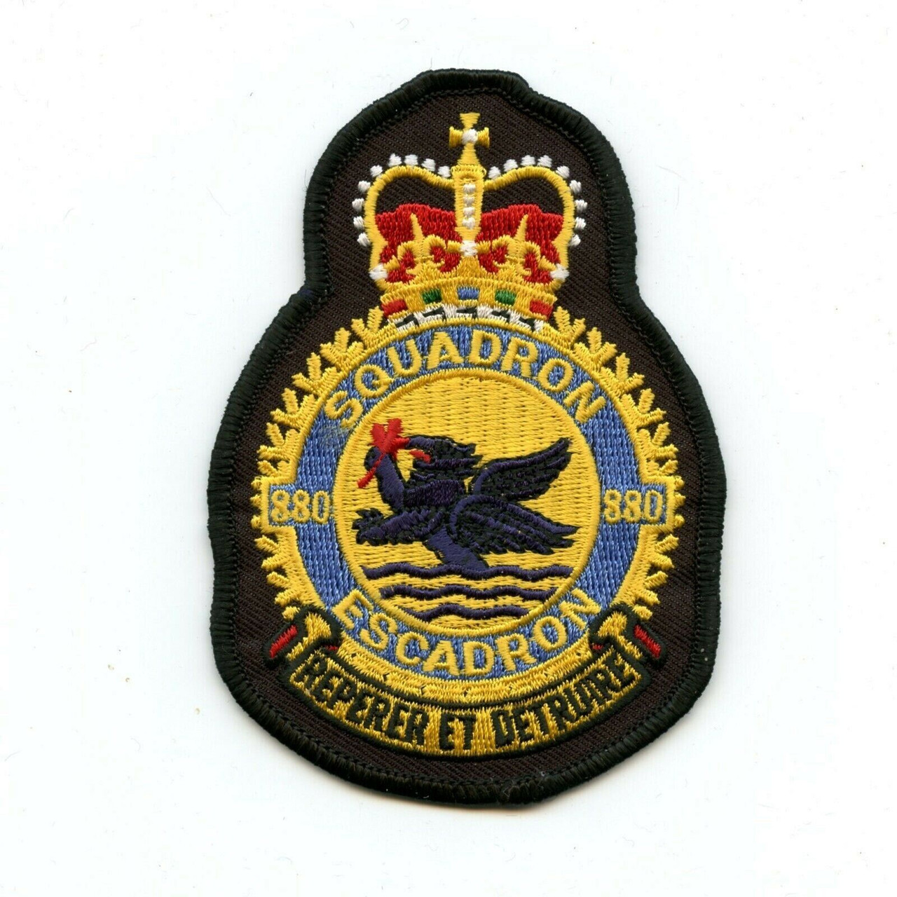 RCAF CAF Canadian 880 Squadron Heraldic Colour Crest Patch RCAF CAF Canadian 880 Squadron Heraldic Colour Crest Patch
