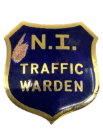 British NI Traffic Warden Enamel Police Pocket Badge British NI Traffic Warden Enamel Police Pocket Badge
