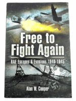WW2 British RAF Escape Evasion POW Free to Fight Again Hard Cover Reference Book