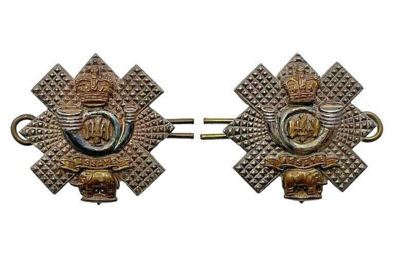 British Highland Light Infantry Officers Two Piece Collars Insignia Pair British Highland Light Infantry Officers Two Piece Collars Insignia Pair