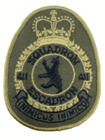 Canadian Forces RCAF 411 Squadron Heraldic OD Green Crest Patch
