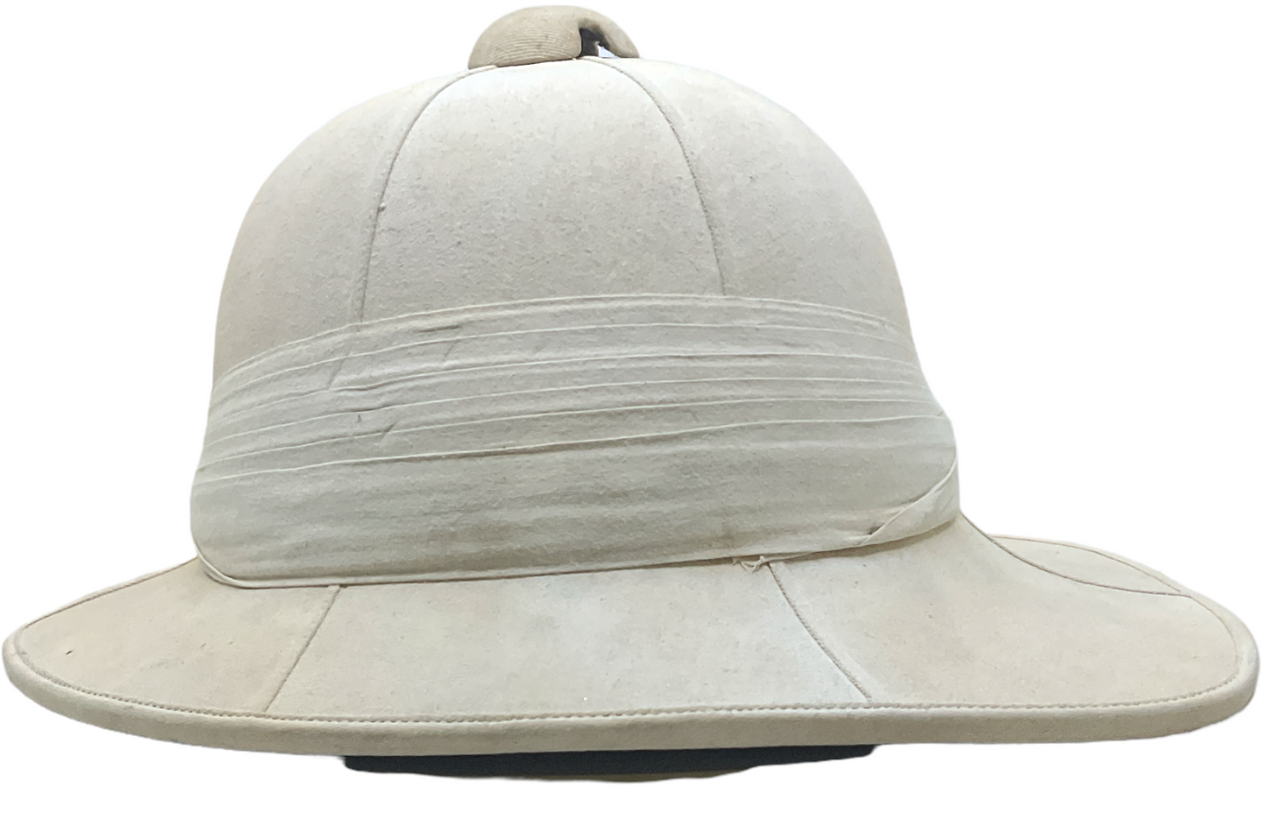 Canadian Wolseley Pattern Tropical Pith Helmet Named With Chin Scales Canadian Wolseley Pattern Tropical Pith Helmet Named With Chin Scales