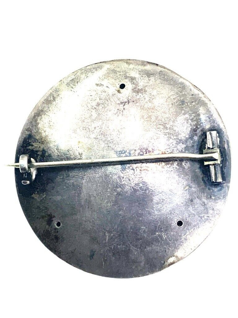 British Canadian Rifle Regiment Lion Head Boss Silver with Pin Back British Canadian Rifle Regiment Lion Head Boss Silver with Pin Back