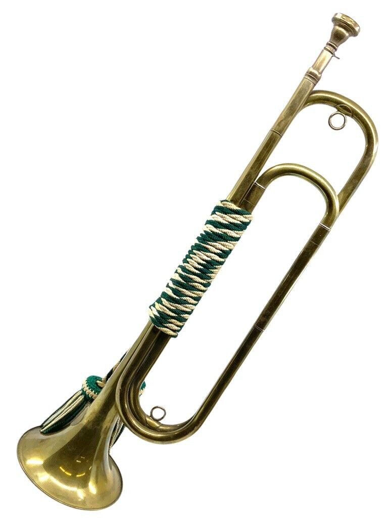 WW2 German Brass Bugle Musical Instrument WW2 German Brass Bugle Musical Instrument