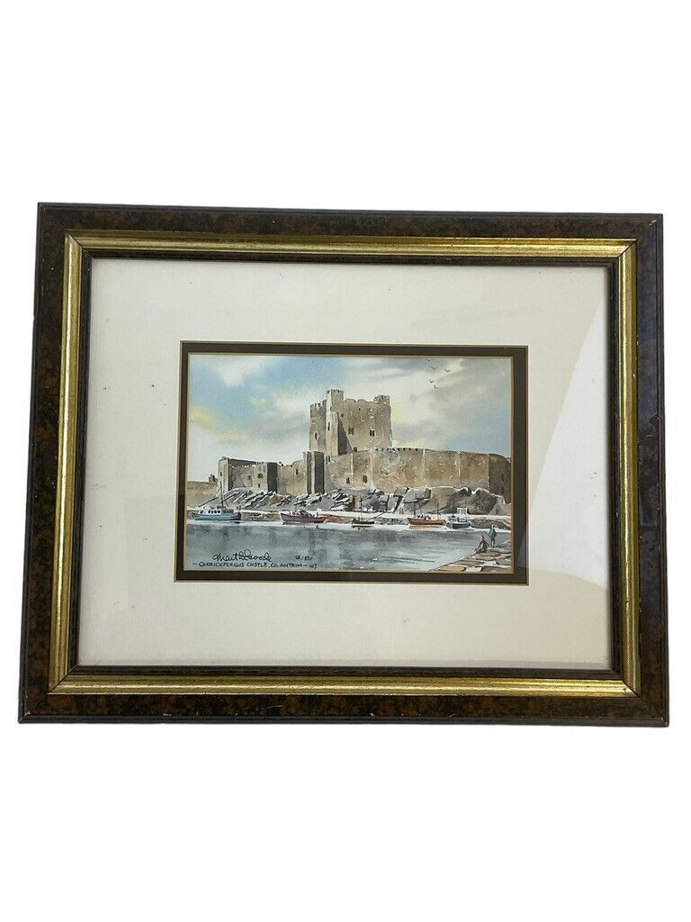 Irish Carrickfergus Castle County Antrim Watercolour 28/850 Signed 14 X 12 Irish Carrickfergus Castle County Antrim Watercolour 28/850 Signed 14 X 12