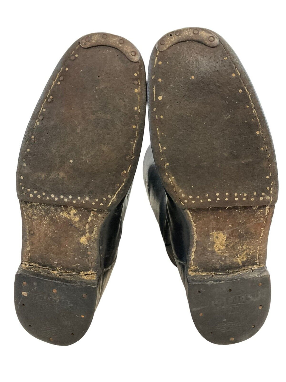 WW2 German Black Leather Officers Boots with Zippers WW2 German Black Leather Officers Boots with Zippers