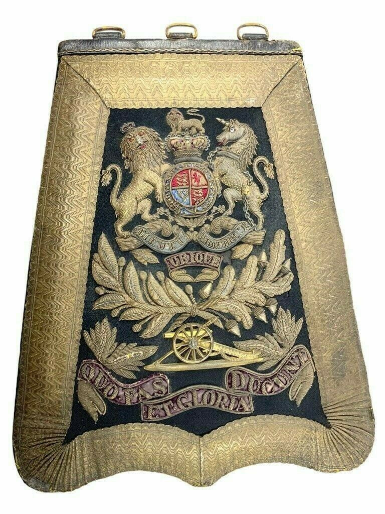 British Victorian Royal Artillery Officers Full Dress Sabretache Bullion Wire British Victorian Royal Artillery Officers Full Dress Sabretache Bullion Wire