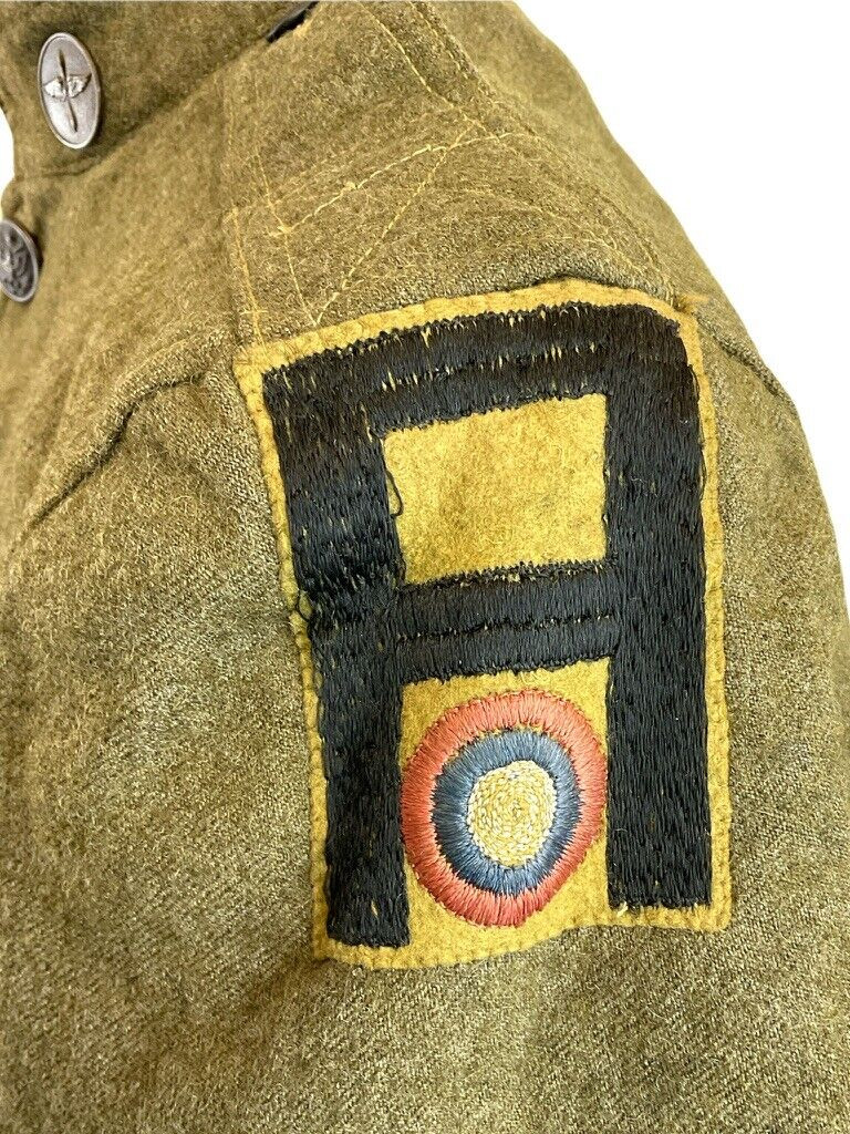 WW1 US AEF USAS Air Service 1st Army Other Ranks Patched Tunic w Service Stripes WW1 US AEF USAS Air Service 1st Army Other Ranks Patched Tunic w Service Stripes