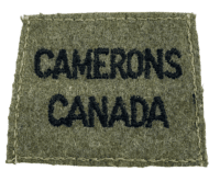 WW2 Canadian Cameron Highlanders Camerons Shoulder Title Slip On Single WW2 Canadian Cameron Highlanders Camerons Shoulder Title Slip On Single
