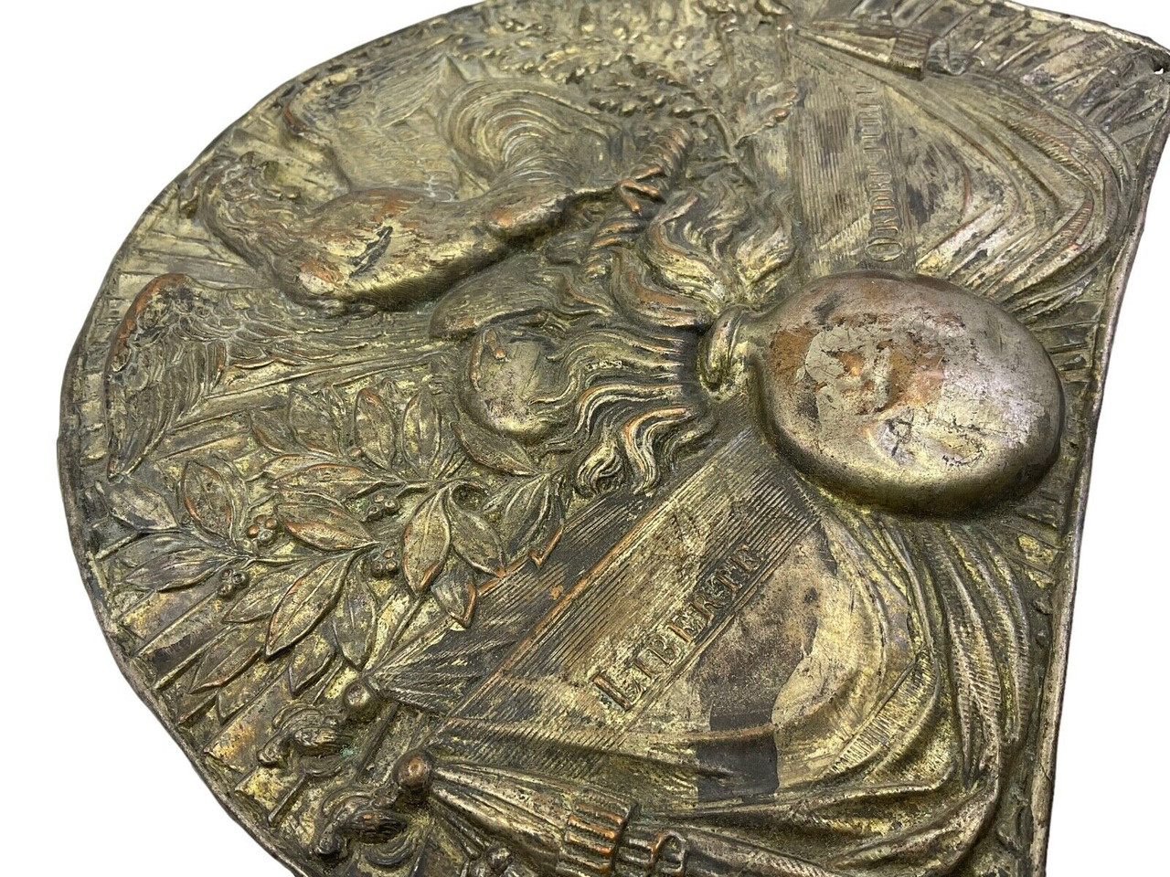 French 2nd Republic Shako Plate Insignia Badge Size 8 x 6 Inches French 2nd Republic Shako Plate Insignia Badge Size 8 x 6 Inches