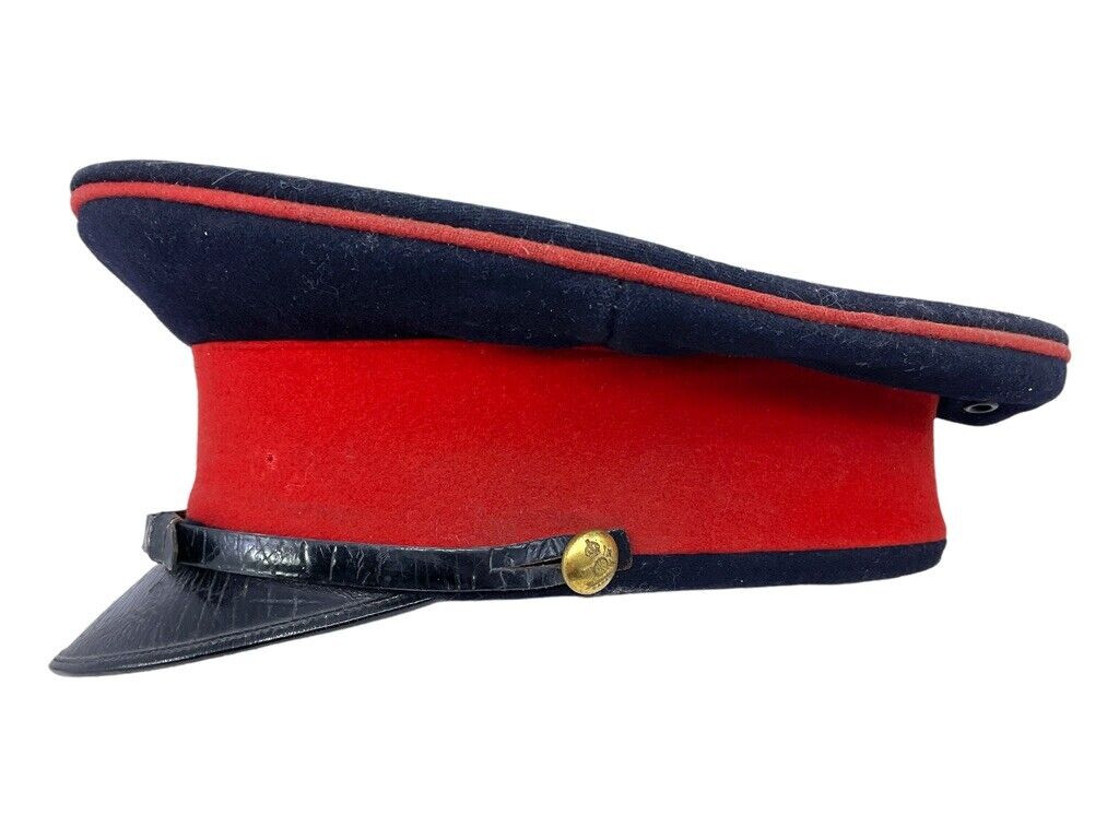 WW2 Canadian Artillery RCA Officers Doe Skin Peak Cap Hat Size 7 1/4 Named WW2 Canadian Artillery RCA Officers Doe Skin Peak Cap Hat Size 7 1/4 Named