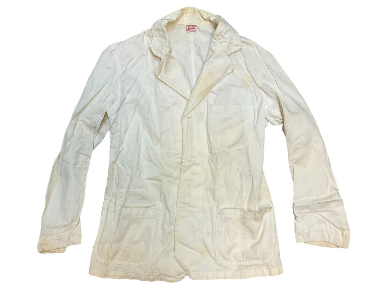 WW2 British Canadian RCN RN Navy White Work Jacket Size 36 WW2 British Canadian RCN RN Navy White Work Jacket Size 36