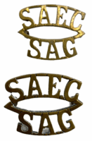 WW2 South African Engineer Corps Shoulder Title Pair