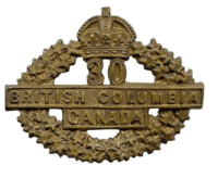 WW1 Canadian CEF 30th Battalion Collar Badge Insignia Single