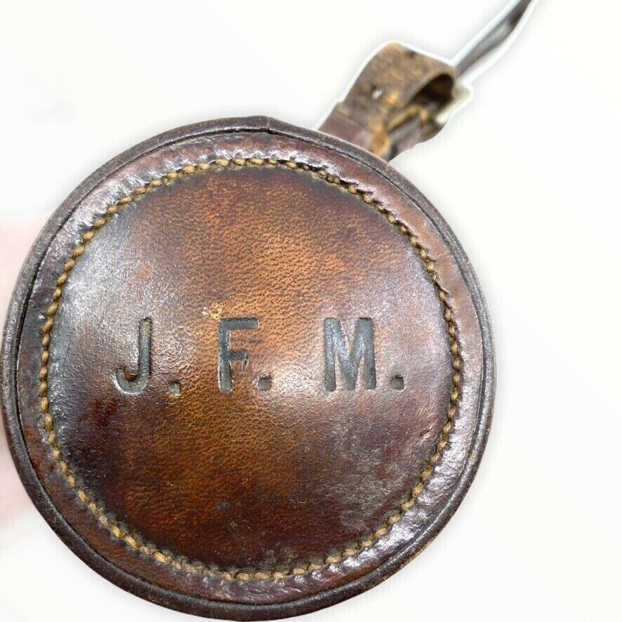 British Victorian Private Purchase Cavalry Leather Water Bottle Carrier British Victorian Private Purchase Cavalry Leather Water Bottle Carrier