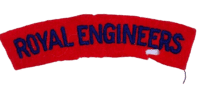 WW2 British Royal Engineers RE Shoulder Title Insignia Single