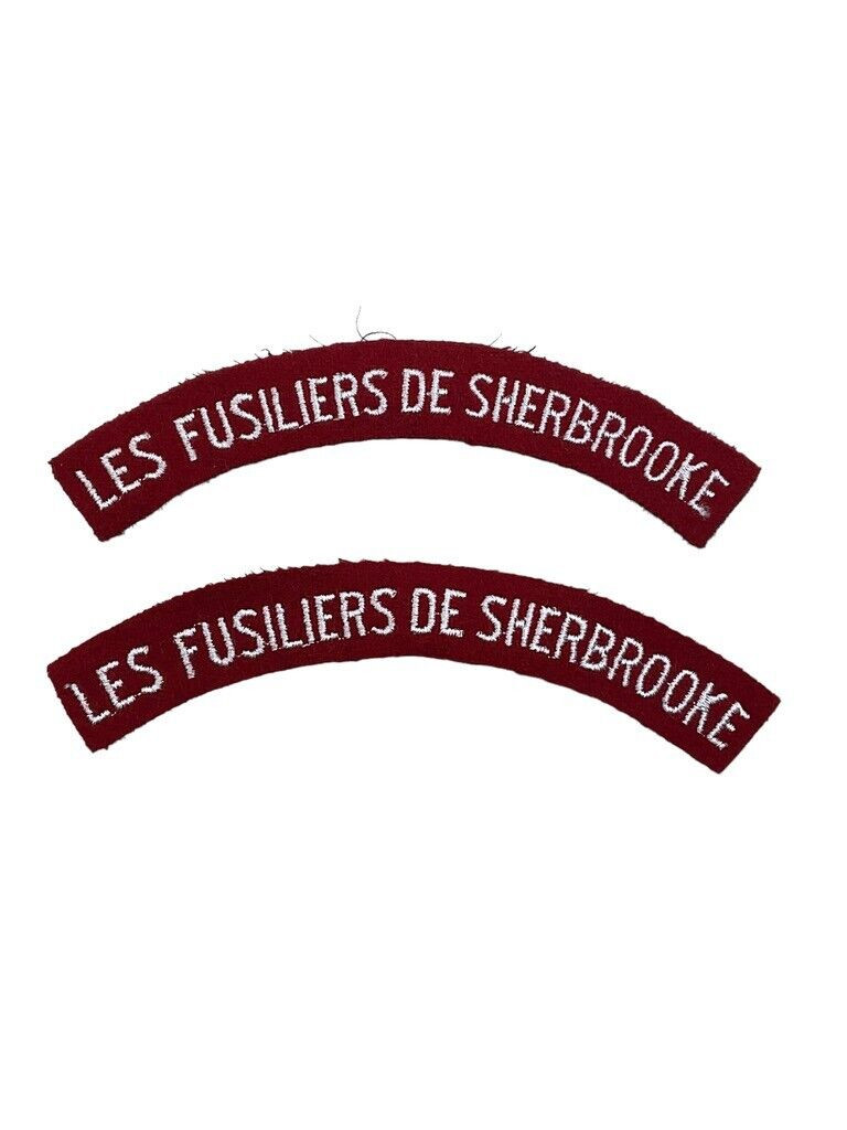 Canadian Les Fusiliers De Sherbrooke Shoulder Titles Pair Canadian Les Fusiliers De Sherbrooke Shoulder Titles Pair