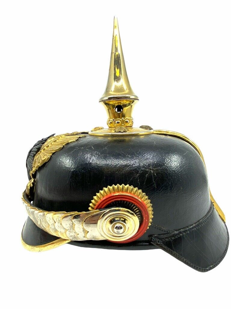 WW1 Imperial German Reuss Officers Picklehaube Spiked Helmet COPY FAKE WW1 Imperial German Reuss Officers Picklehaube Spiked Helmet COPY FAKE