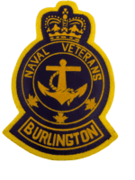 Canadian RCN Navy Naval Veterans Burlington Silken Jacket Patch Canadian RCN Navy Naval Veterans Burlington Silken Jacket Patch
