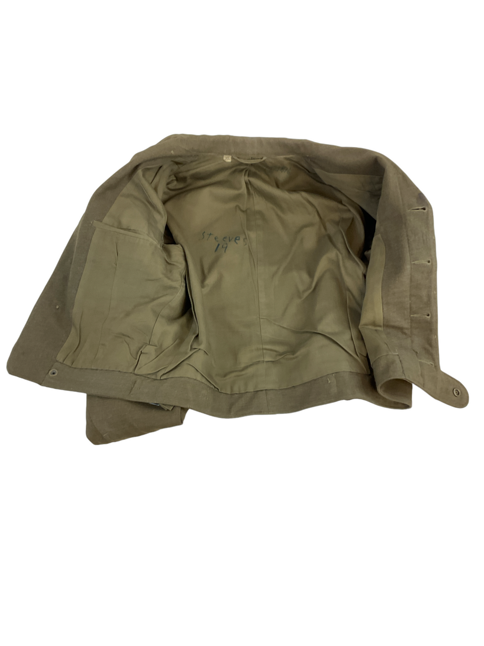 WW2 US Ike Jacket Size 36 L SHAEF Bullion Sleeve Insignia & Trousers 32 WW2 US Ike Jacket Size 36 L SHAEF Bullion Sleeve Insignia & Trousers 32