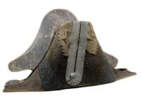 British Canadian Victorian Senior Officers Bicorn Fore and Aft Cap Japanned Tin British Canadian Victorian Senior Officers Bicorn Fore and Aft Cap Japanned Tin