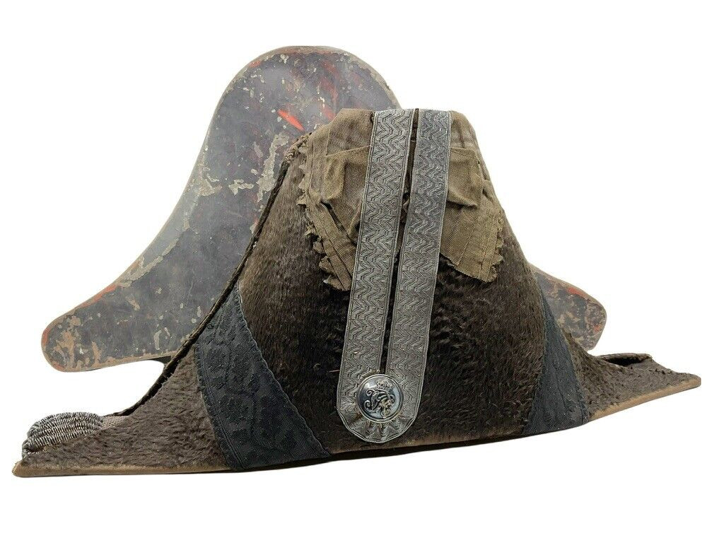 British Canadian Victorian Senior Officers Bicorn Fore and Aft Cap Japanned Tin British Canadian Victorian Senior Officers Bicorn Fore and Aft Cap Japanned Tin