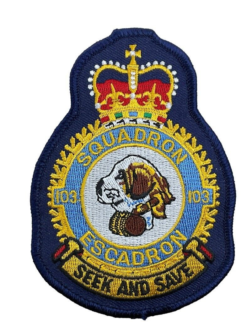 Canadian Forces RCAF 103 Squadron Heraldic Colour Crest Patch Canadian Forces RCAF 103 Squadron Heraldic Colour Crest Patch
