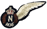 WW2 Royal Canadian Air Force RCAF Navigator Half Wing Padded Insignia Patch WW2 Royal Canadian Air Force RCAF Navigator Half Wing Padded Insignia Patch