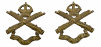 WW1 Canadian CEF CMGC Machine Gun Corps Canada Collars Insignia Pair