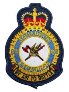Canadian Forces RCAF 450 Squadron Heraldic Colour Crest Patch Vintage