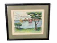 Canadian Old Fort York & Niagra River Original Coloured Sketch R.Roberts 12 x 11 Canadian Old Fort York & Niagra River Original Coloured Sketch R.Roberts 12 x 11