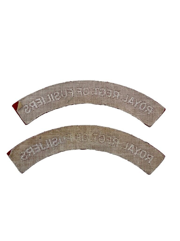 British Royal Regiment of Fusiliers Shoulder Titles Insignia Pair British Royal Regiment of Fusiliers Shoulder Titles Insignia Pair