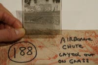 WW2 British Airborne Para Parachute on Grass Original Negative #188