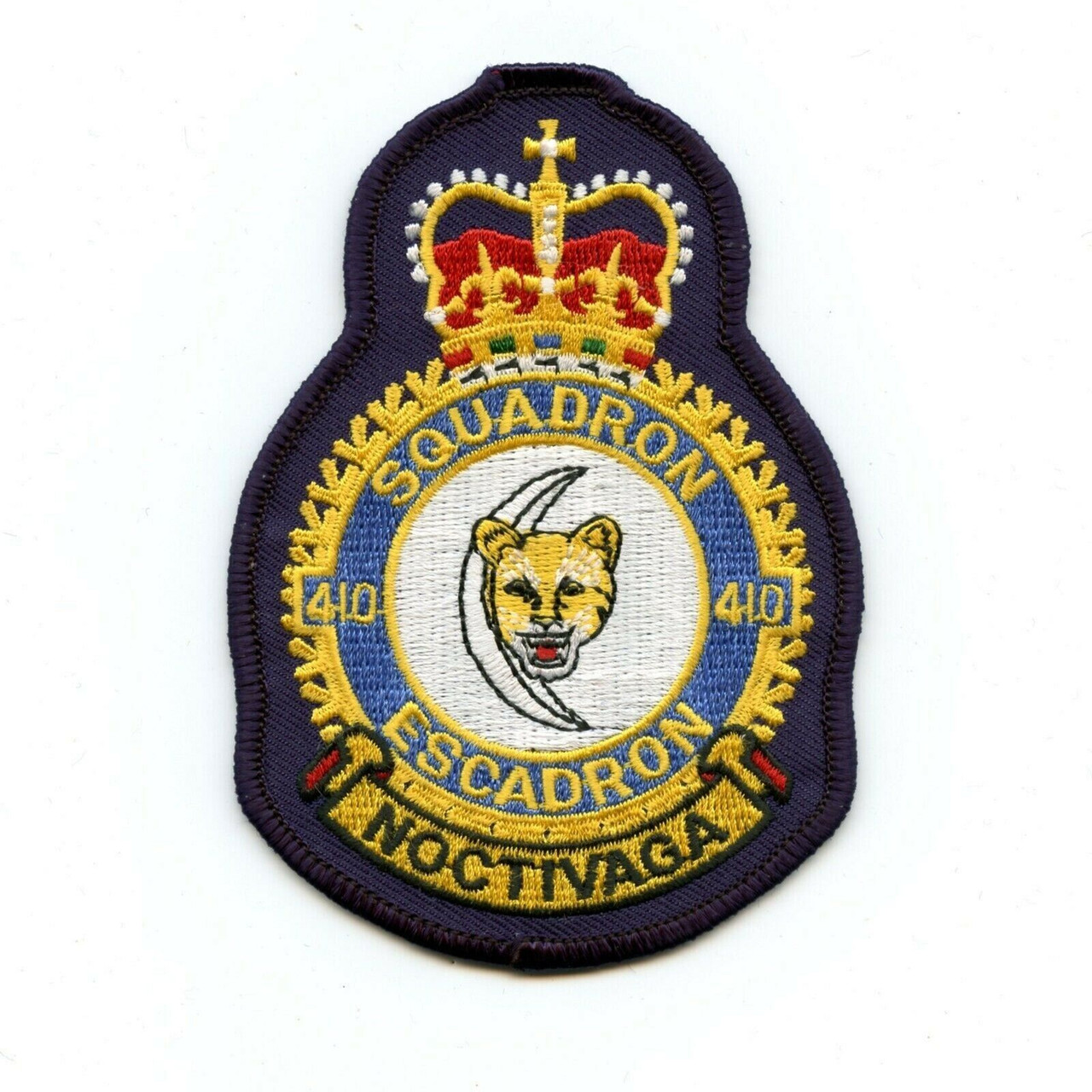 RCAF CAF Canadian 410 Squadron Heraldic Colour Crest Patch RCAF CAF Canadian 410 Squadron Heraldic Colour Crest Patch