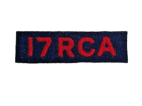 WW2 Canadian 17 RCA Artillery Shoulder Title Single