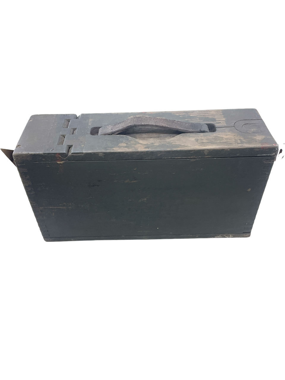 WW1 US AEF .30 Wooden Carry Box EMPTY Green Painted WW1 US AEF .30 Wooden Carry Box EMPTY Green Painted