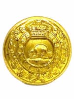 Pre WW1 Canadian Militia Officers Hat Size Button Pre WW1 Canadian Militia Officers Hat Size Button