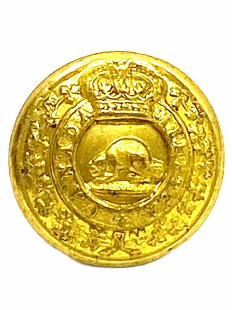 Pre WW1 Canadian Militia Officers Hat Size Button Pre WW1 Canadian Militia Officers Hat Size Button