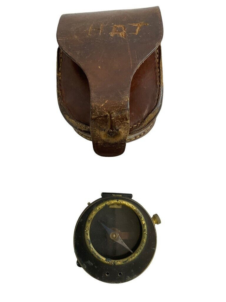 WW1 Canadian CEF Named Officers Compass with Leather Pouch W Beatty CMGC WW1 Canadian CEF Named Officers Compass with Leather Pouch W Beatty CMGC