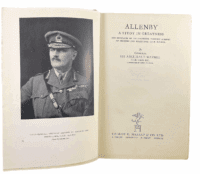 WW1 British BEF Field Marshal Allenby Biography Hardcover Reference Book