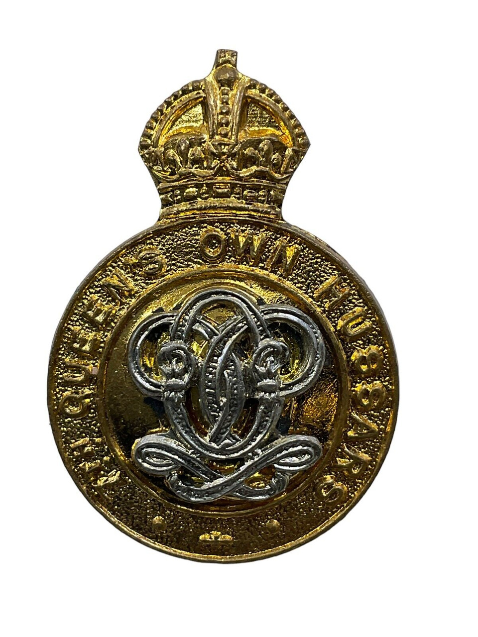 WW2 British 7th Queens Own Hussars Regiment Cap Badge WW2 British 7th Queens Own Hussars Regiment Cap Badge