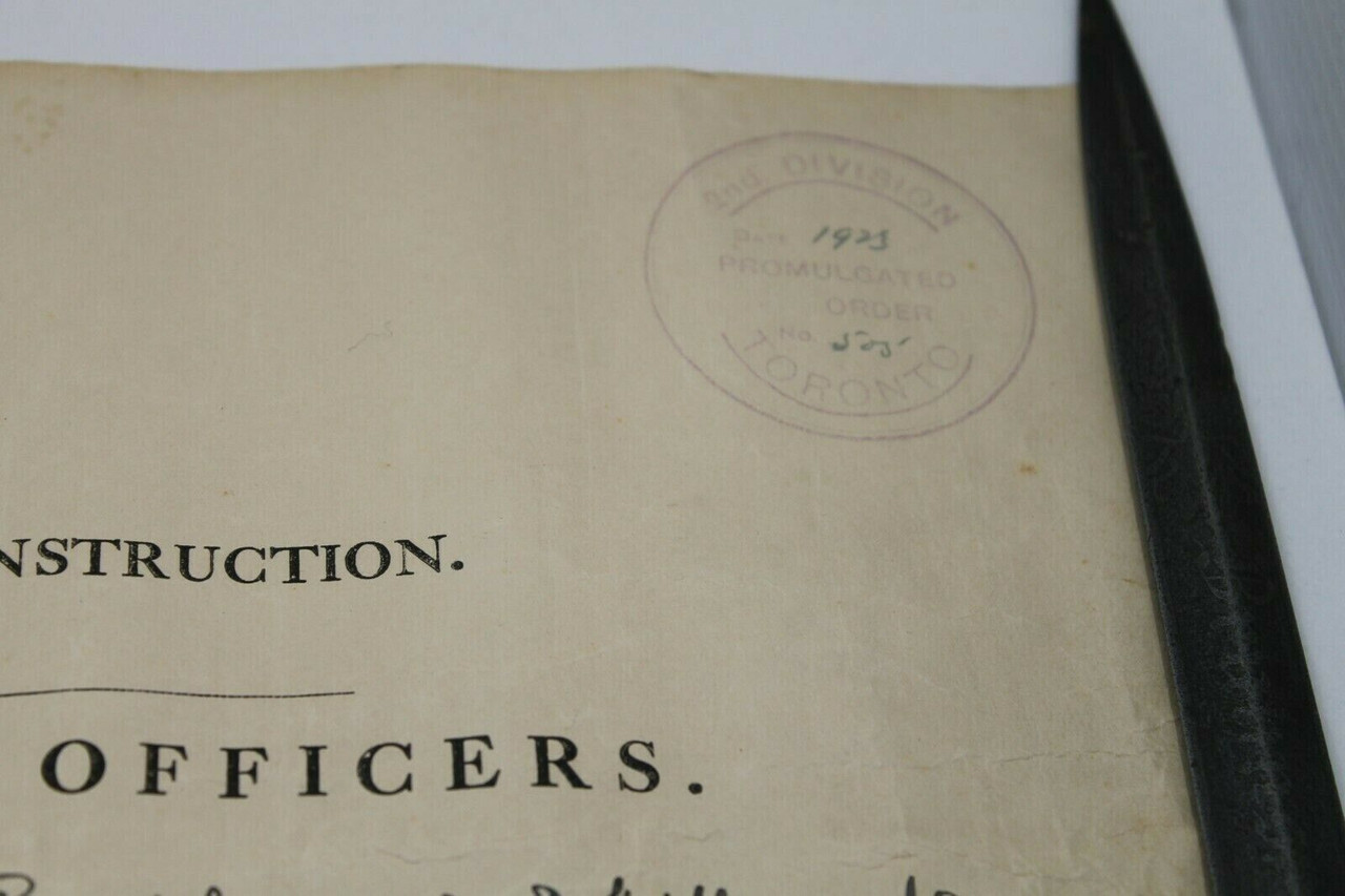 Post WW1 Canadian Argyll Sutherland ASH PLF Infantry Qualification Certificate Post WW1 Canadian Argyll Sutherland ASH PLF Infantry Qualification Certificate