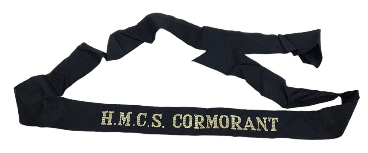 Royal Canadian Navy HMCS Cormorant Cap Tally Full Length Royal Canadian Navy HMCS Cormorant Cap Tally Full Length