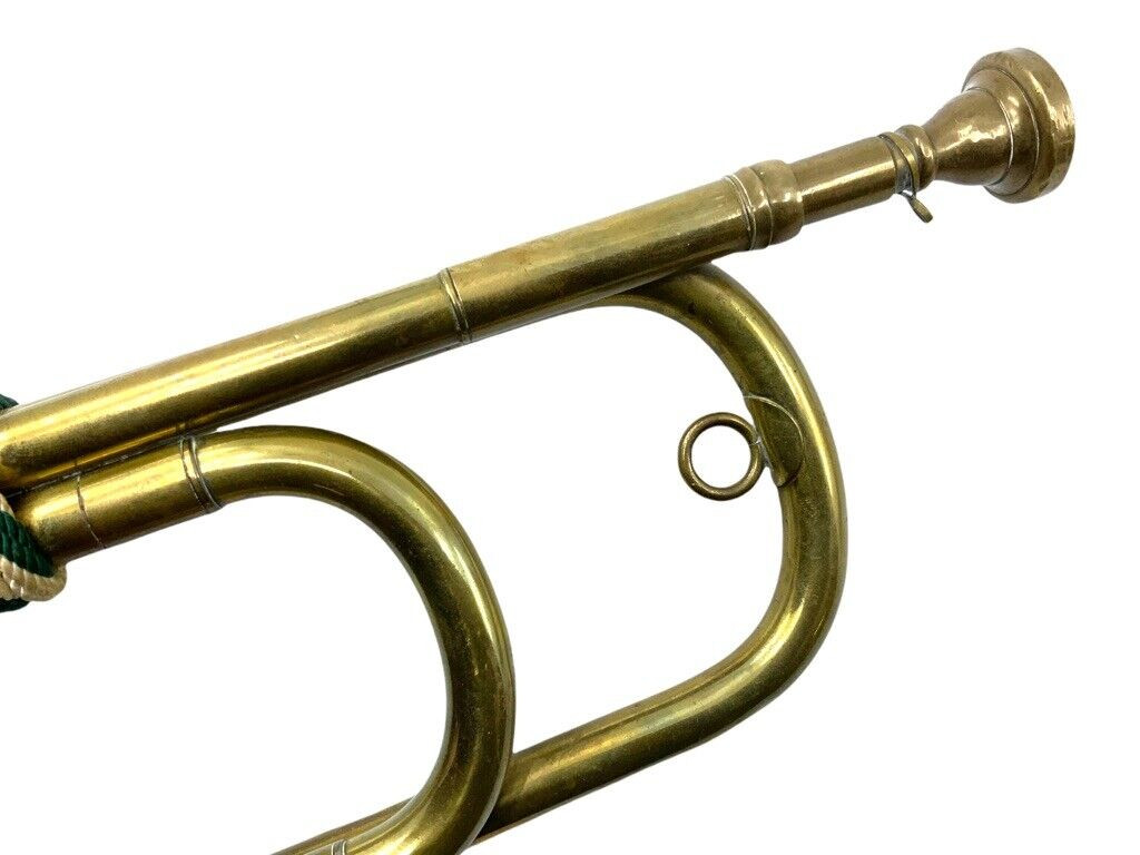 WW2 German Brass Bugle Musical Instrument WW2 German Brass Bugle Musical Instrument