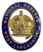 WW1 British BEF West Lancashire National Reserve Enamel Button Hole Badge