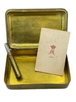 WW1 British BEF Princess Mary Christmas Tin 1914 with Card and Pencil