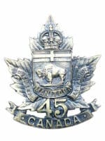WW1 Canadian CEF 45th Battalion Cap Badge Insignia
