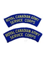 Canadian RCASC Service Corps Shoulder Title Insignia Pair Canadian RCASC Service Corps Shoulder Title Insignia Pair