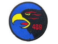 Canadian Forces RCAF 409 Squadron 3 1/4 Inch Colour Crest Patch Vintage