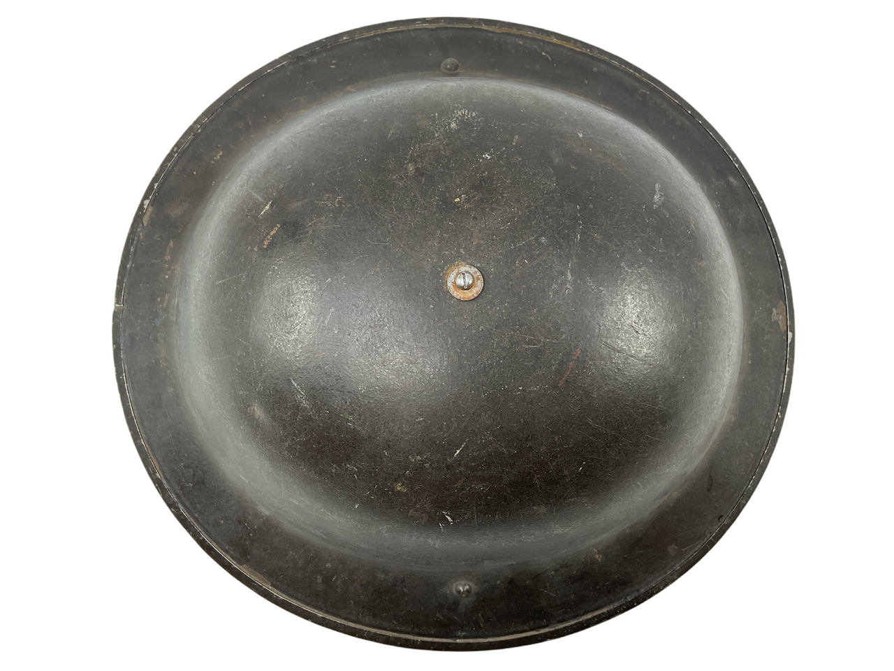 WW2 British Mk2 Combat Helmet 1943 Dated Liner WAR AID Stamped Brim WW2 British Mk2 Combat Helmet 1943 Dated Liner WAR AID Stamped Brim